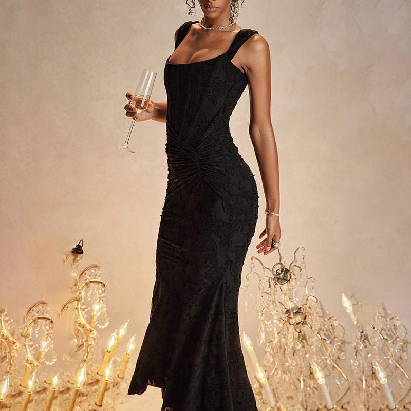 Mozision Off-shoulder Backless Sexy Evening Dress For Women