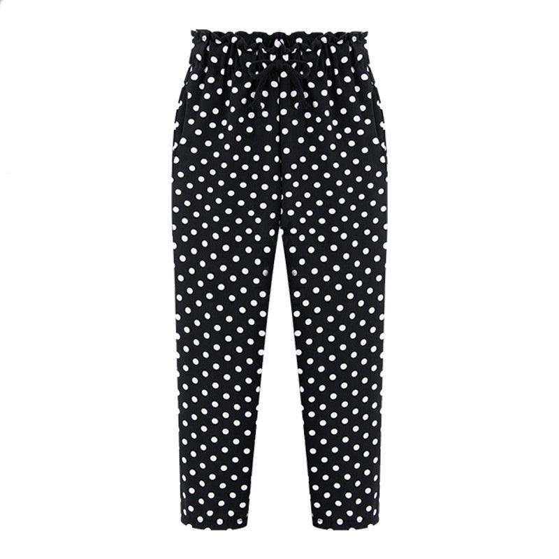 Chiffon cropped trousers