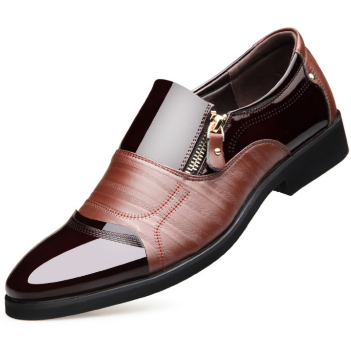 Men's Elegant PU Leather Slip On Lightweight Formal Shoes