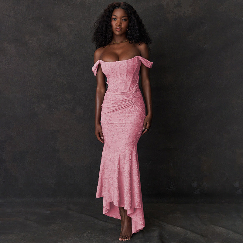 Mozision Off-shoulder Backless Sexy Evening Dress For Women