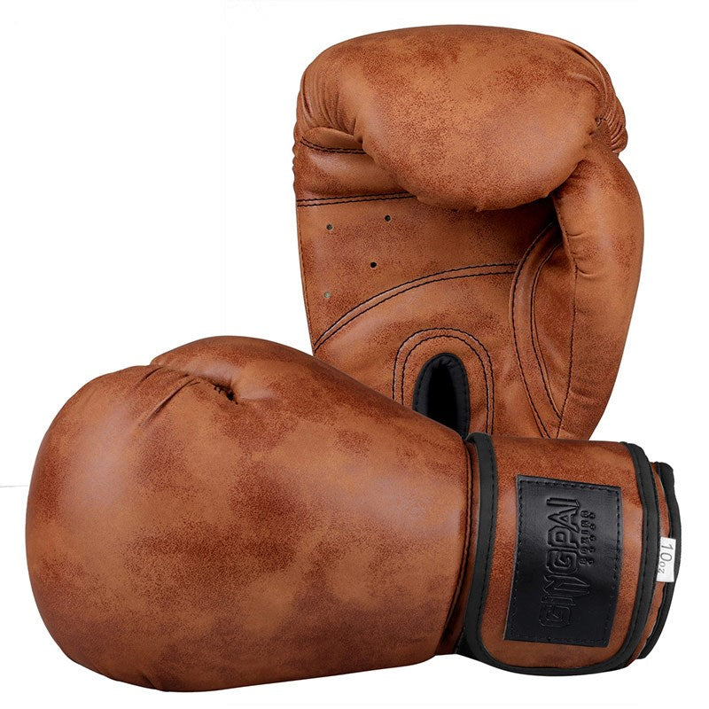 Vintage PU Leather Boxing Gloves With Foami Liner