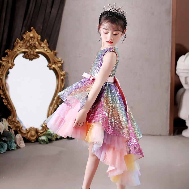 Children's Trailing Girl's Pink Dress
