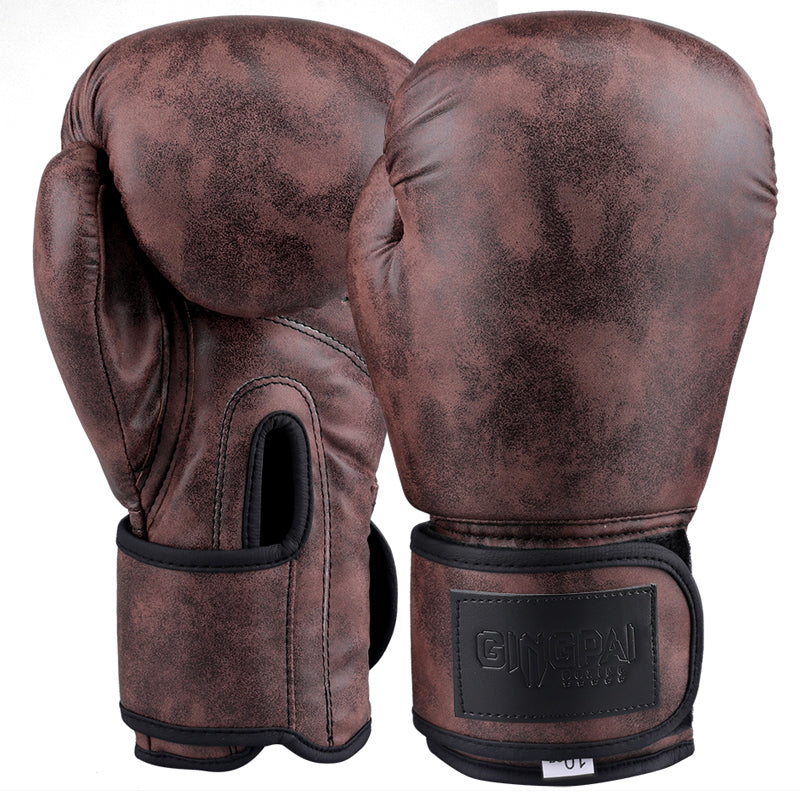 Vintage PU Leather Boxing Gloves With Foami Liner