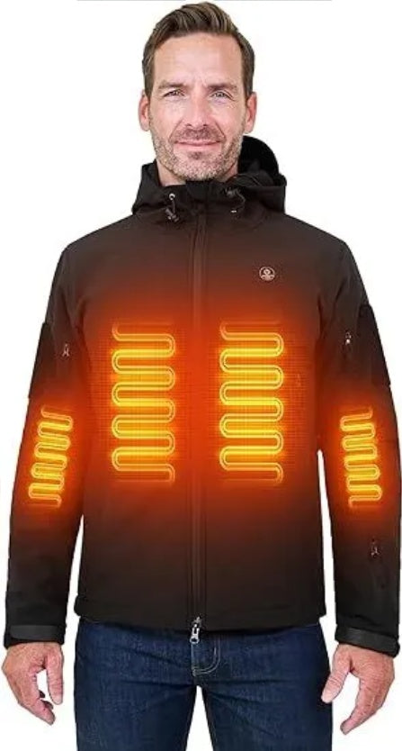 Heated Jacket for Men – Soft Shell Warmth for Any Weather | WATER-RESISTANT SOFT SHELL MATERIAL