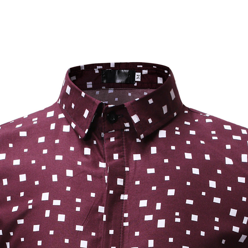 Men's Casual Short Sleeve Printed Shirt