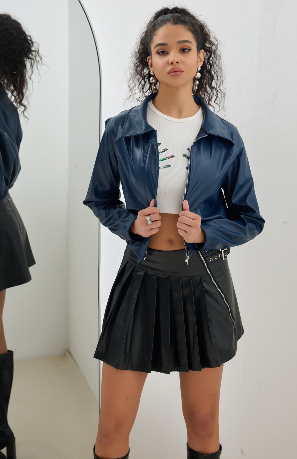 Old School American Style Coat for Women | Zipper Jacket
