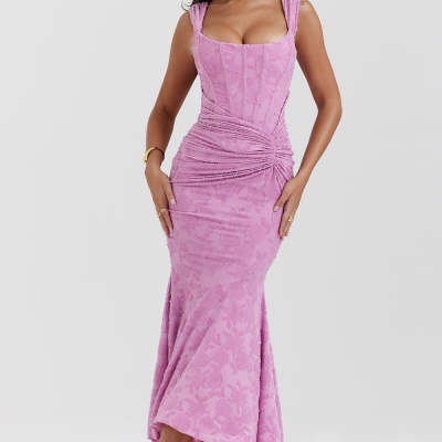 Mozision Off-shoulder Backless Sexy Evening Dress For Women