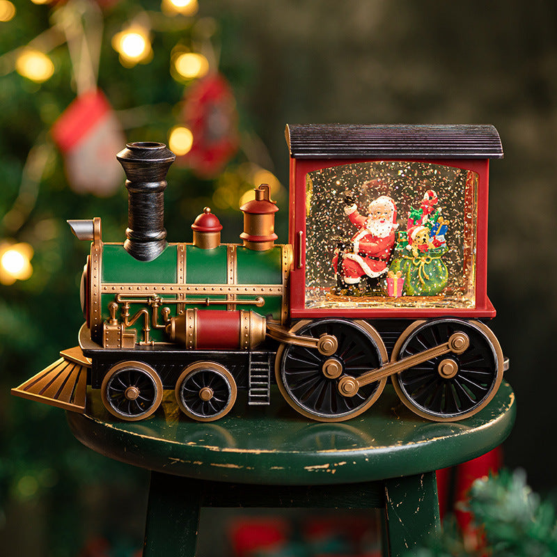Christmas Train Music Box | Toy With Snow Crystal Ball Children's Toys