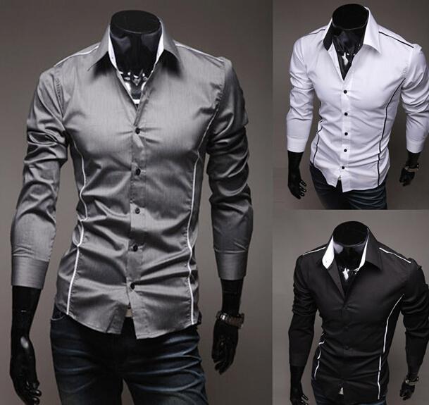 Men Cotton Slim Shirt | Long Sleeve High Quality