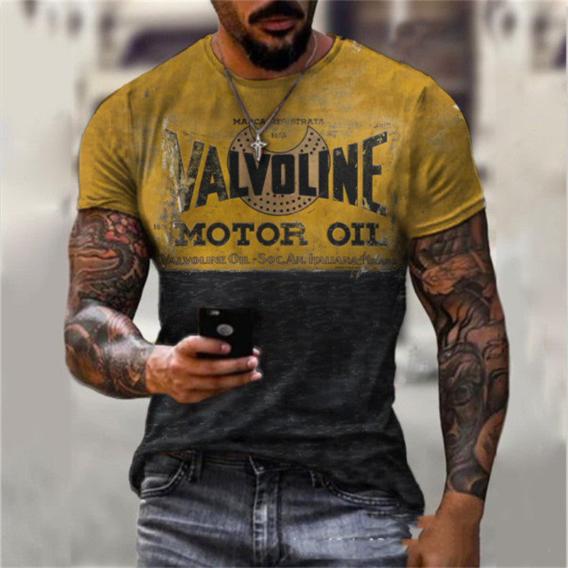 Men's Casual 3D Digital Printing Loose Short-sleeved T-shirt