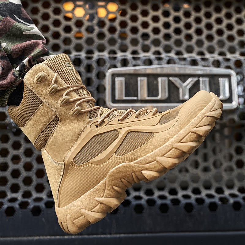 Large size high-top military boots