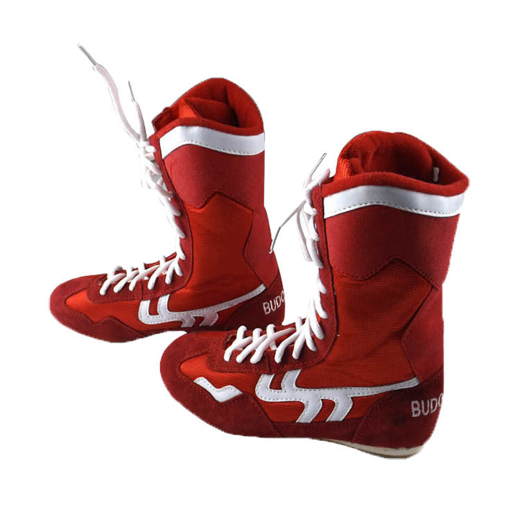 Men's Boxing & Wrestling Shoes | High Quality Boots To Increase Your Height | Red & Black