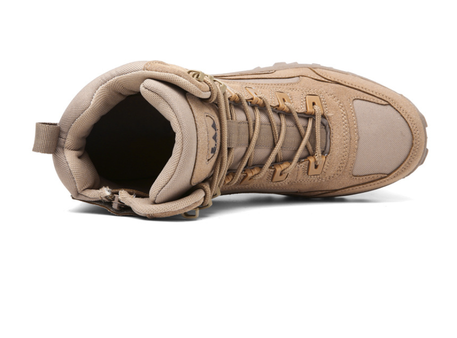 Men's Combat High-top Black Boots For Training Combat And Hiking