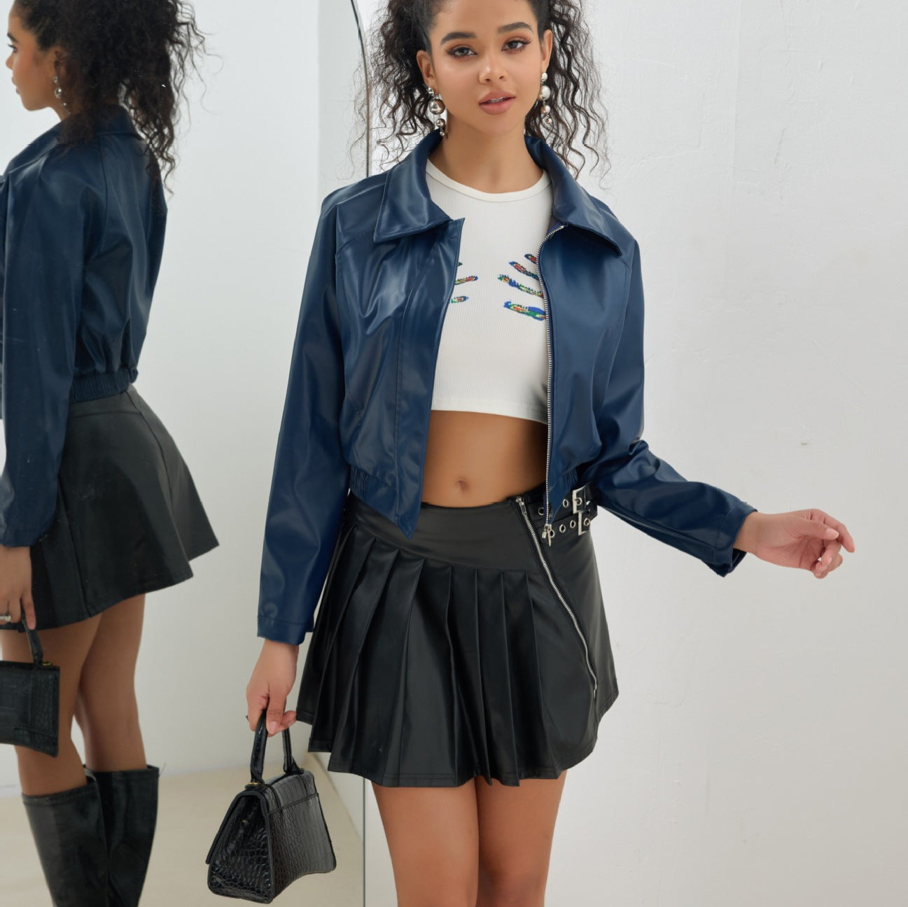 Old School American Style Coat for Women | Zipper Jacket