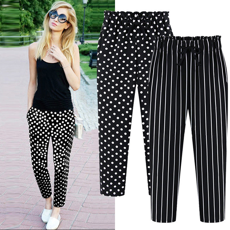 Chiffon cropped trousers