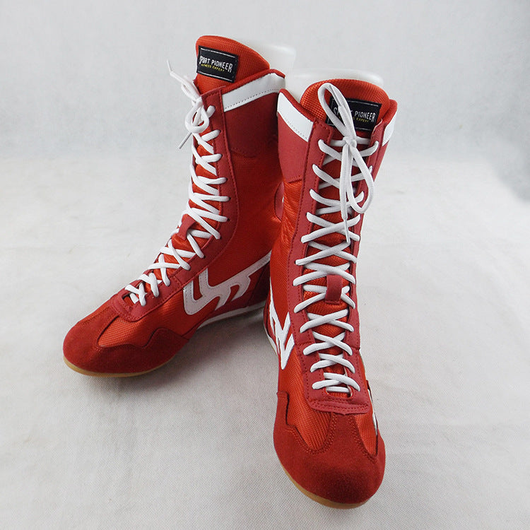 Men's Boxing & Wrestling Shoes | High Quality Boots To Increase Your Height | Red & Black