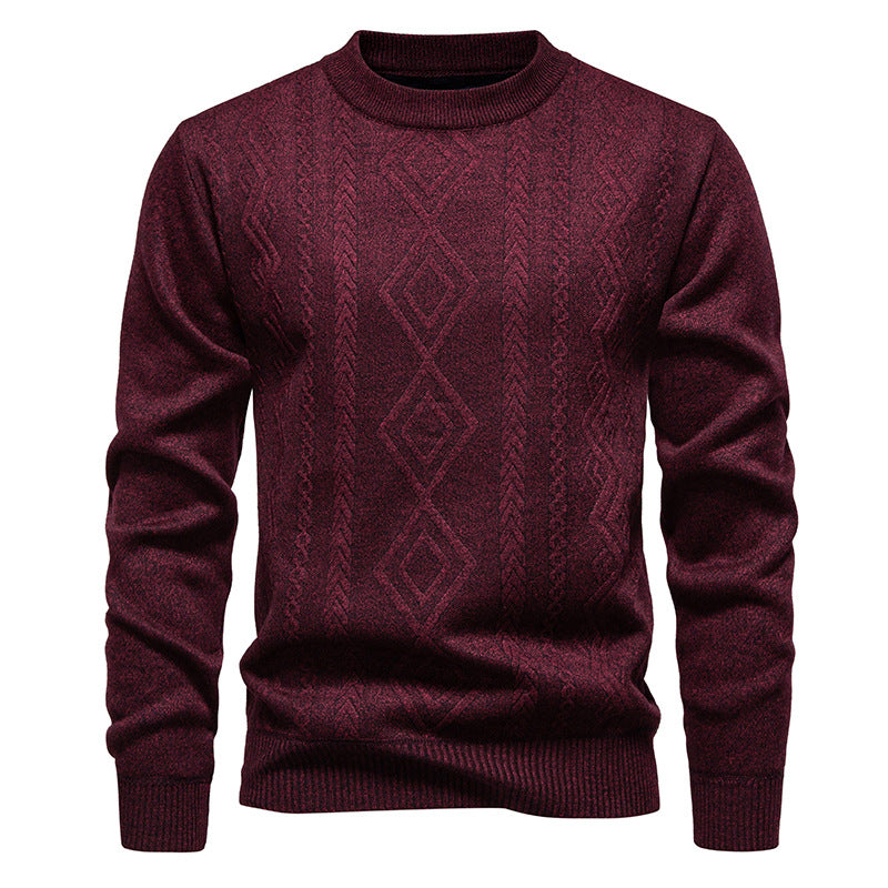 Men’s Casual Round Neck Knitted Sweater – Warm, Comfortable & Stylish