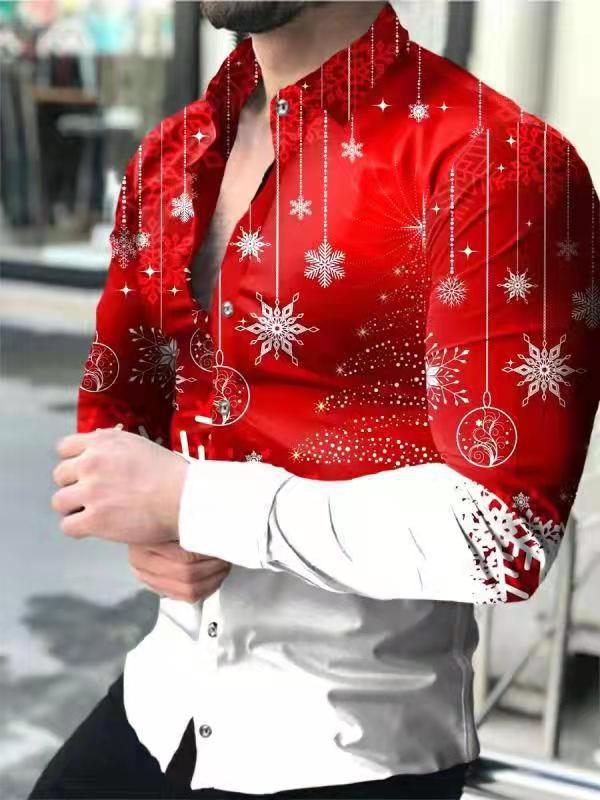 Youth Long Sleeve Shirt Casual Slim Fit Men European & American Fashion