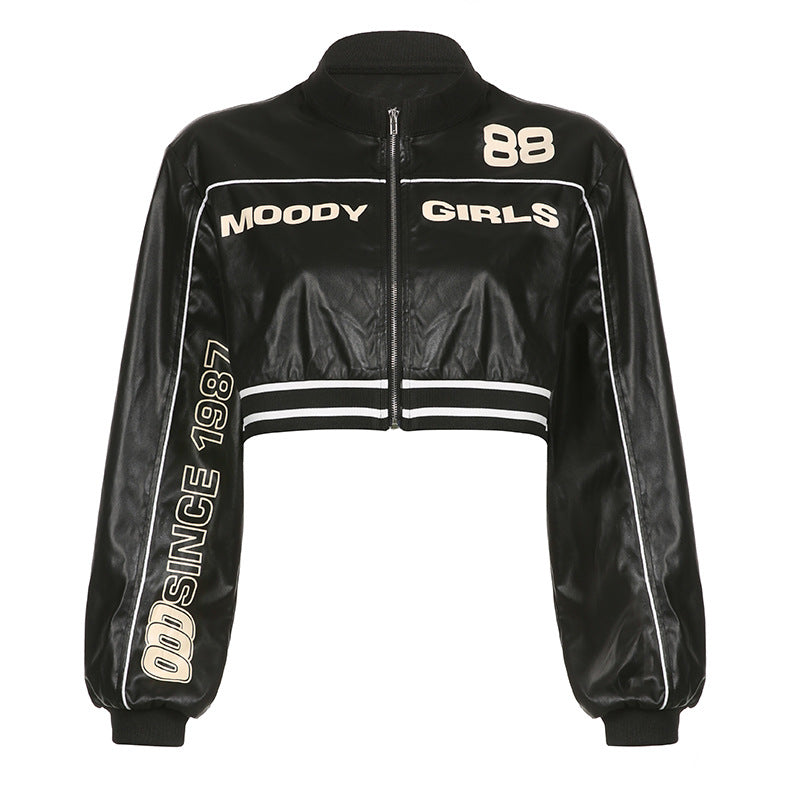 Locomotive Short Leather Jacket Women's | Coat For Casual Adventure