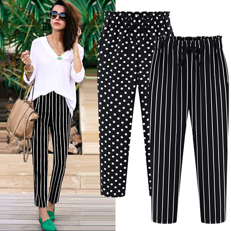 Chiffon cropped trousers