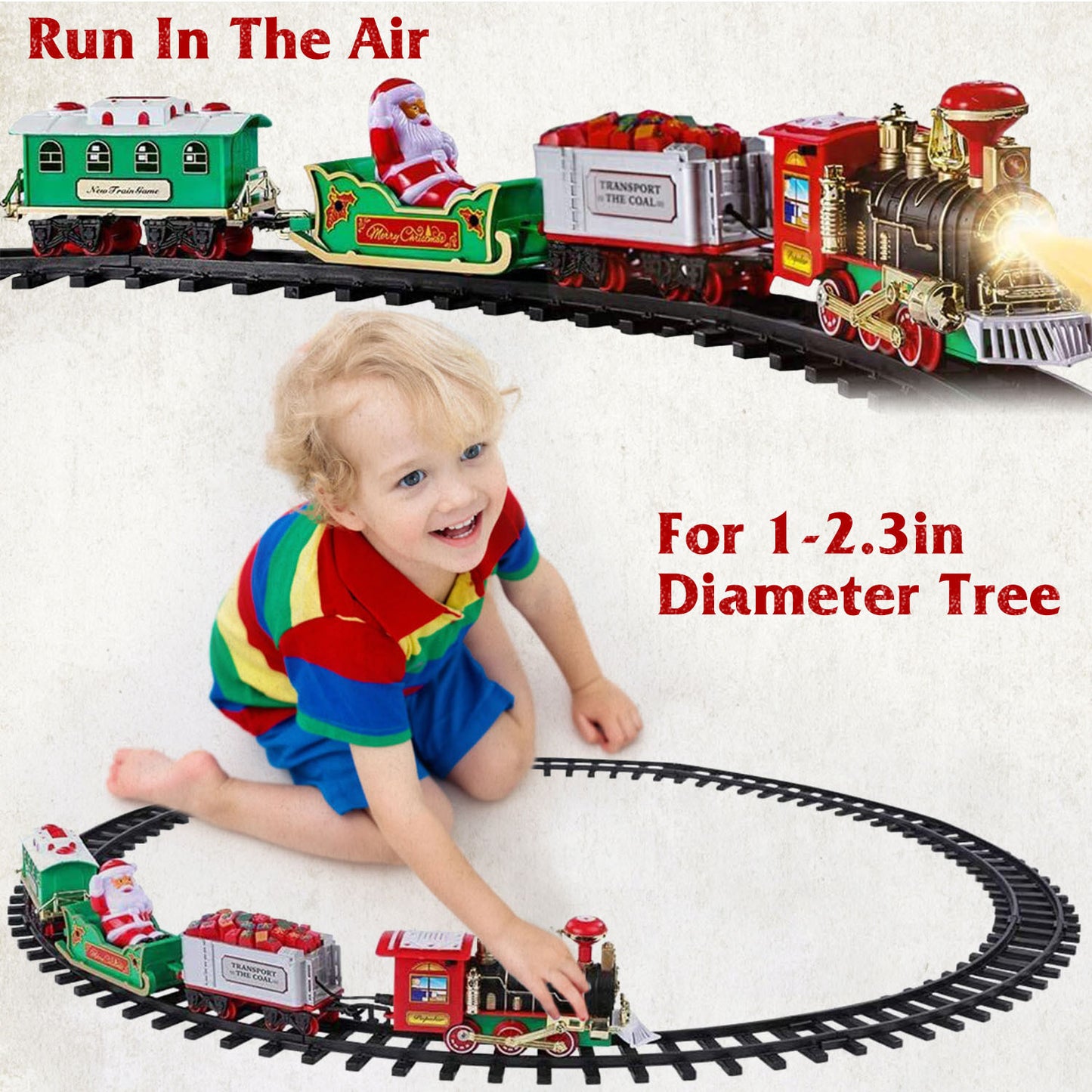 Electric Train Set Kid Toy Xmas Steam