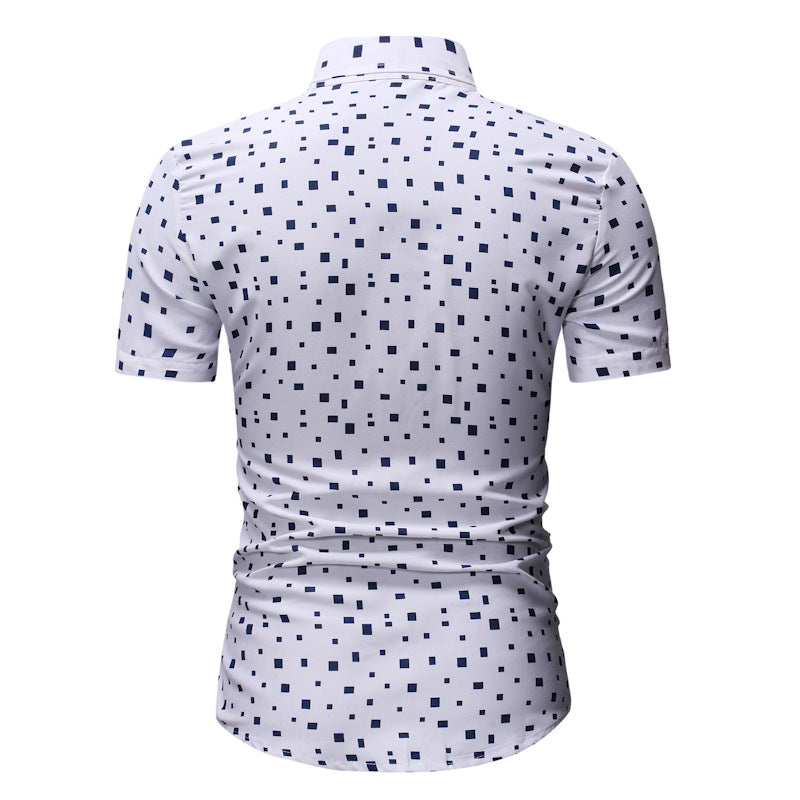Men's Casual Short Sleeve Printed Shirt