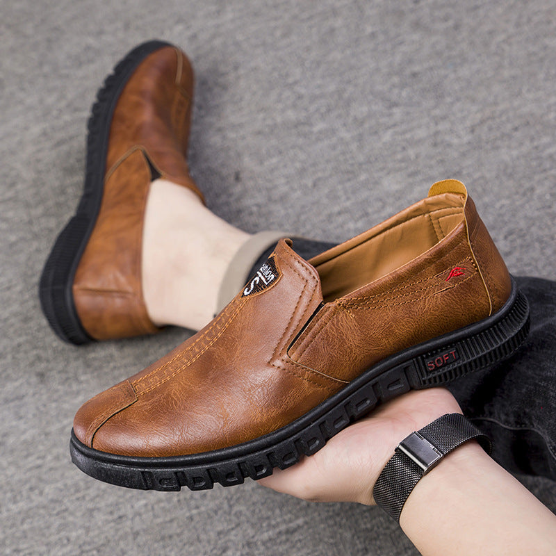 Men's Quality Cowhide Shoes Rubber Sole And First layer In pig Insole