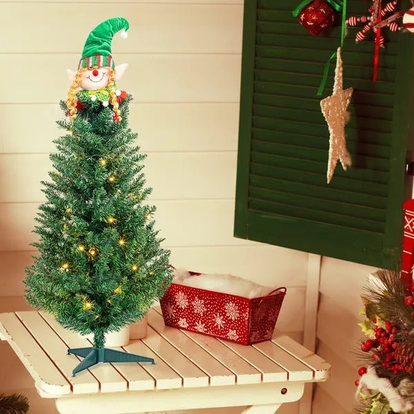 Christmas Tree Green With Santa Claus Decoration | 3ft 129 Branches