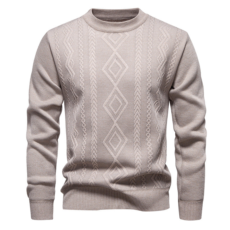 Men’s Casual Round Neck Knitted Sweater – Warm, Comfortable & Stylish