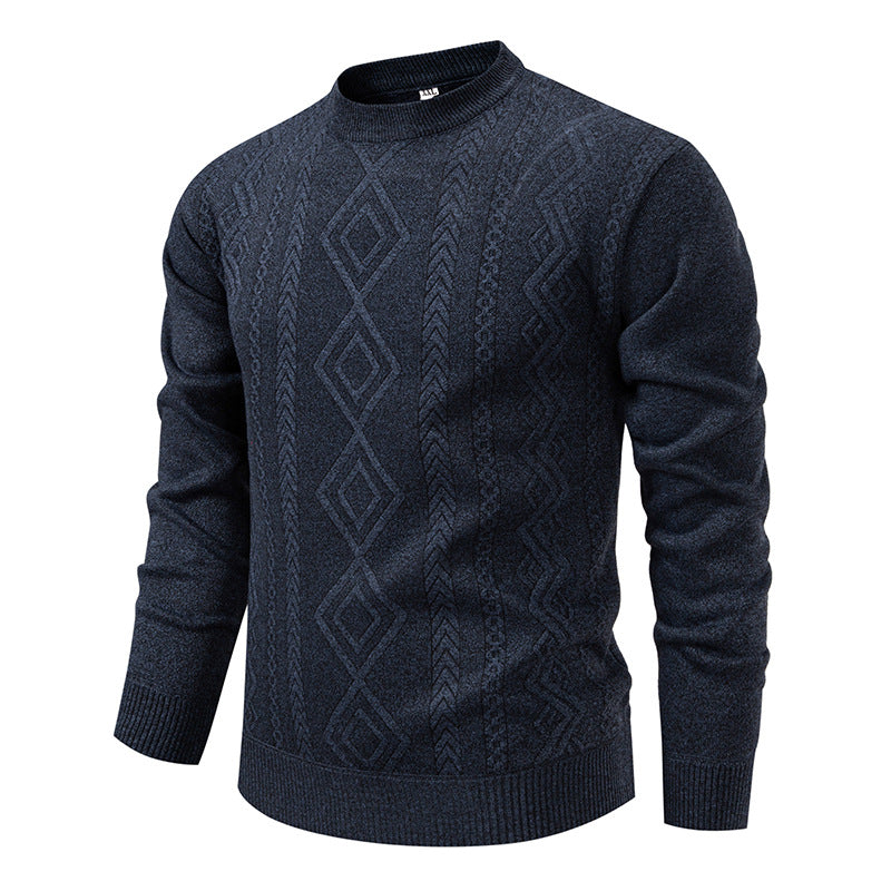 Men’s Casual Round Neck Knitted Sweater – Warm, Comfortable & Stylish
