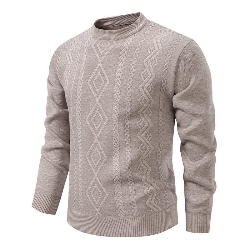 Men’s Casual Round Neck Knitted Sweater – Warm, Comfortable & Stylish