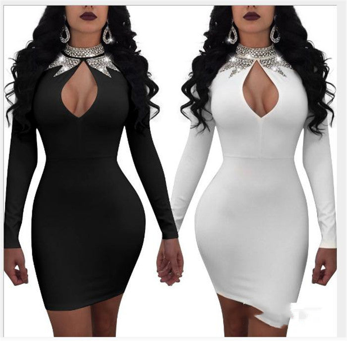 Women’s Long Sleeve Club Dress – Elegant Bodycon Night Out Style