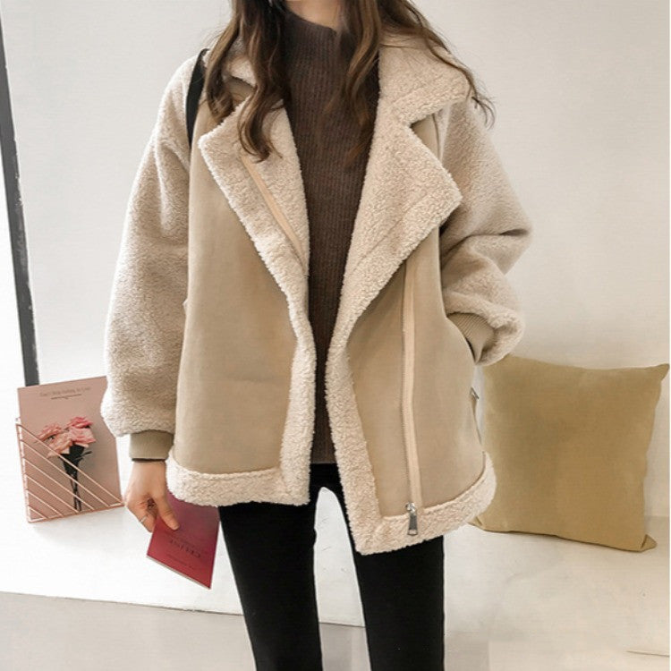 Women's Plush Thickened Velvet Fur Coat For Autumn And Winter