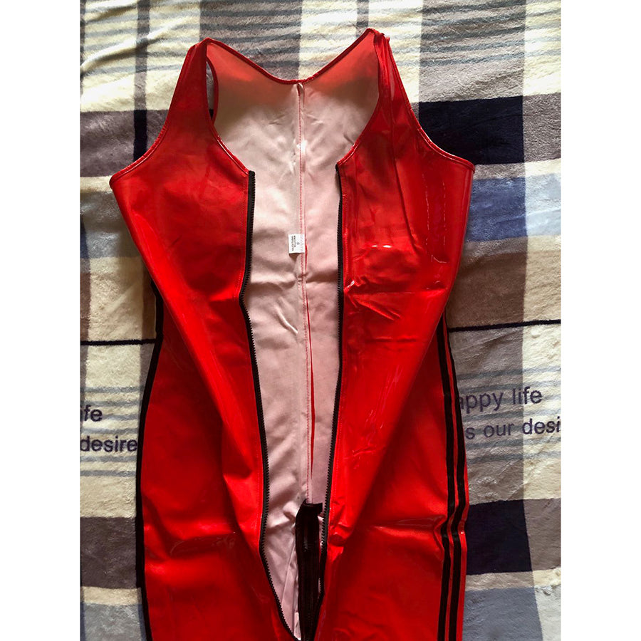 Men's Red Wrestling Spandex Suit For Control And Agility