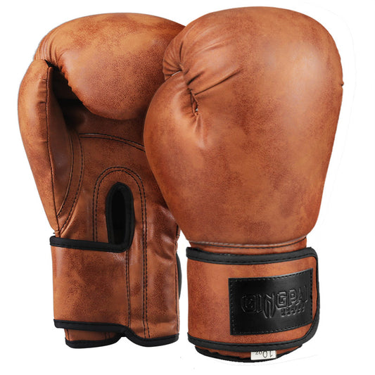 Vintage PU Leather Boxing Gloves With Foami Liner