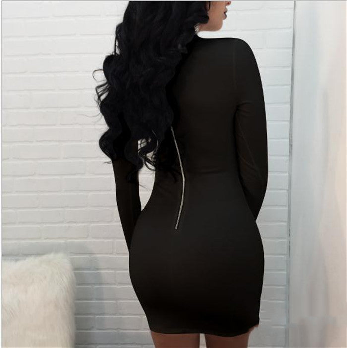 Women’s Long Sleeve Club Dress – Elegant Bodycon Night Out Style