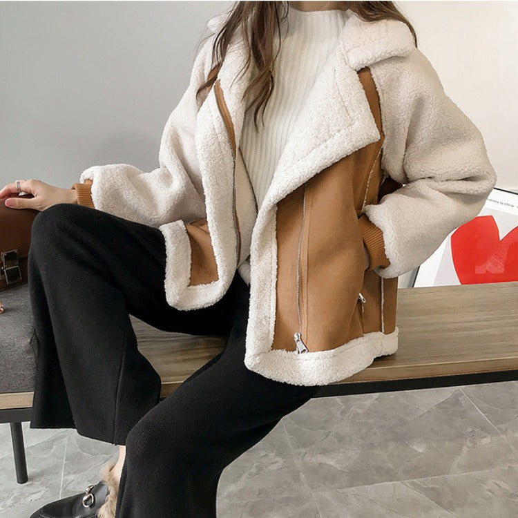 Women's Plush Thickened Velvet Fur Coat For Autumn And Winter