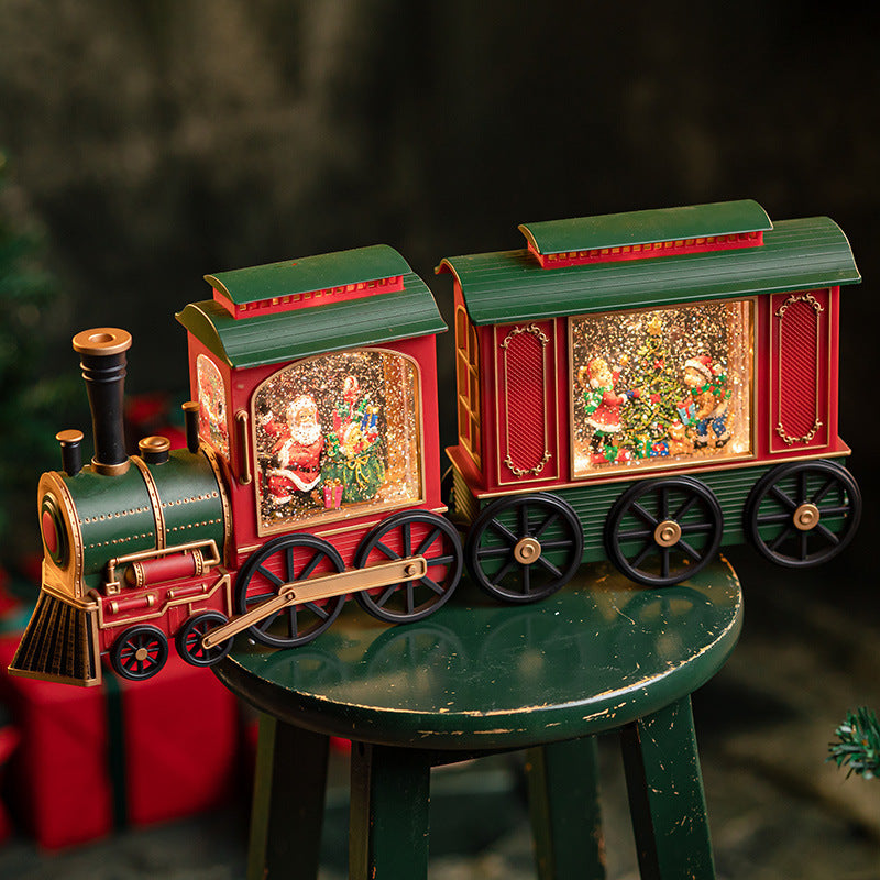 Christmas Train Music Box | Toy With Snow Crystal Ball Children's Toys