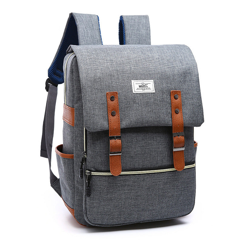 Vintage Canvas Backpack with USB Charging – Laptop School & Travel Bag