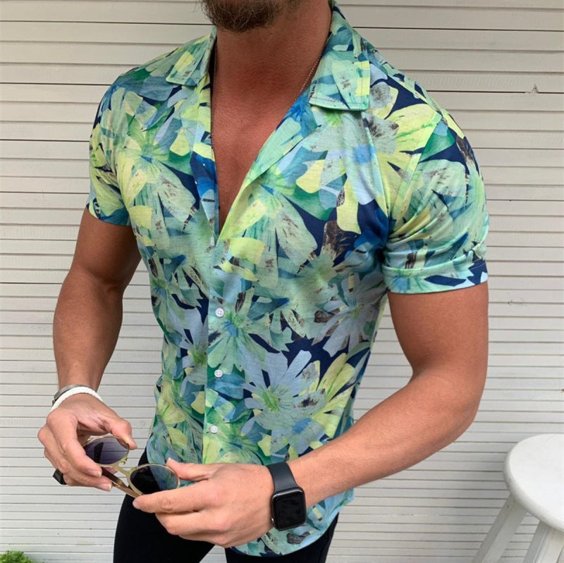 Men’s 3D Printed Short Sleeve Graphic Shirt 👕✨