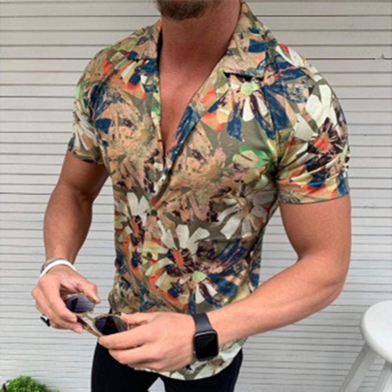 Men’s 3D Printed Short Sleeve Graphic Shirt 👕✨