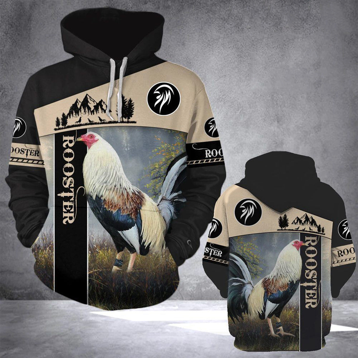 Men's Rooster Series Hooded One-Piece Bodywear 🐓🎭