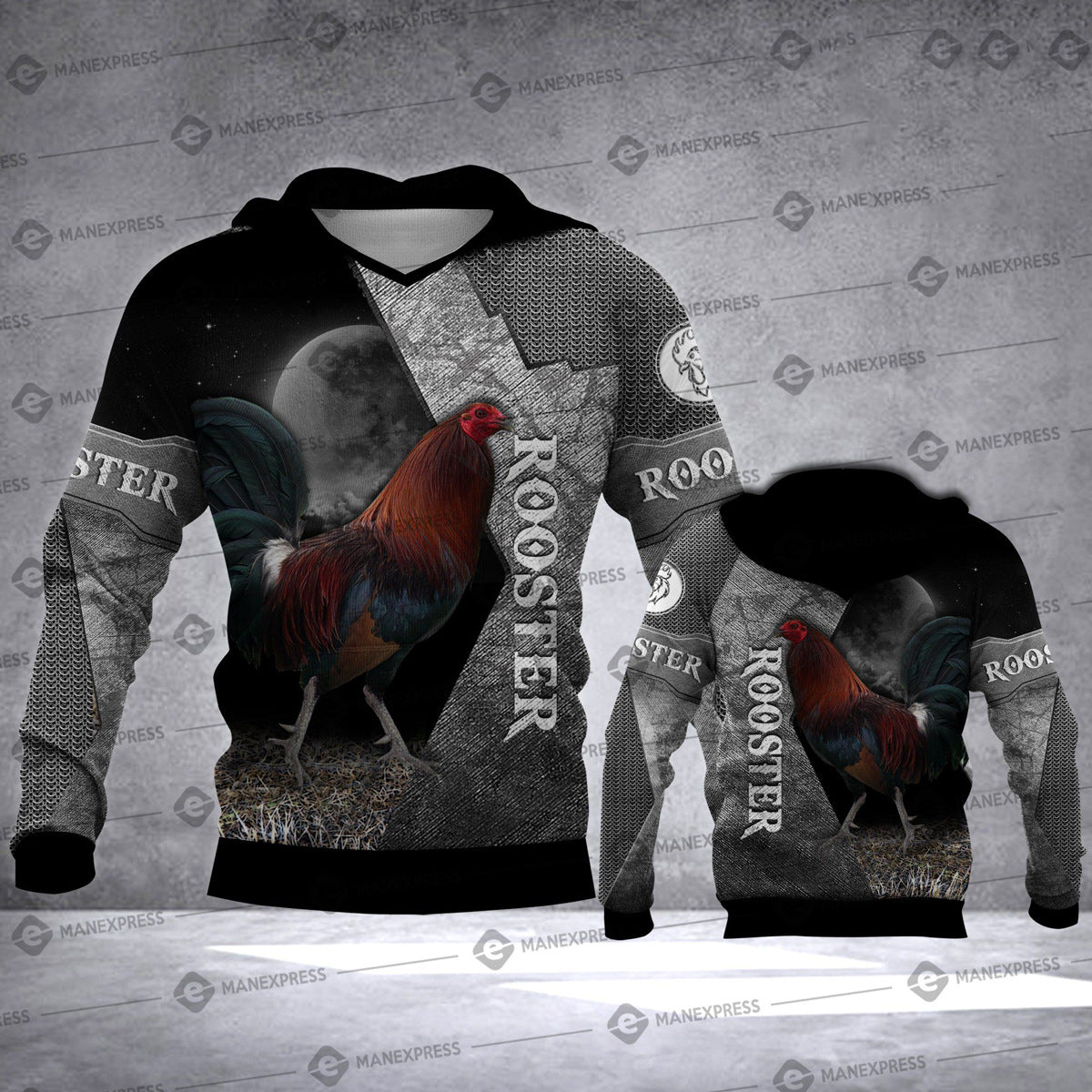 Men's Rooster Series Hooded One-Piece Bodywear 🐓🎭