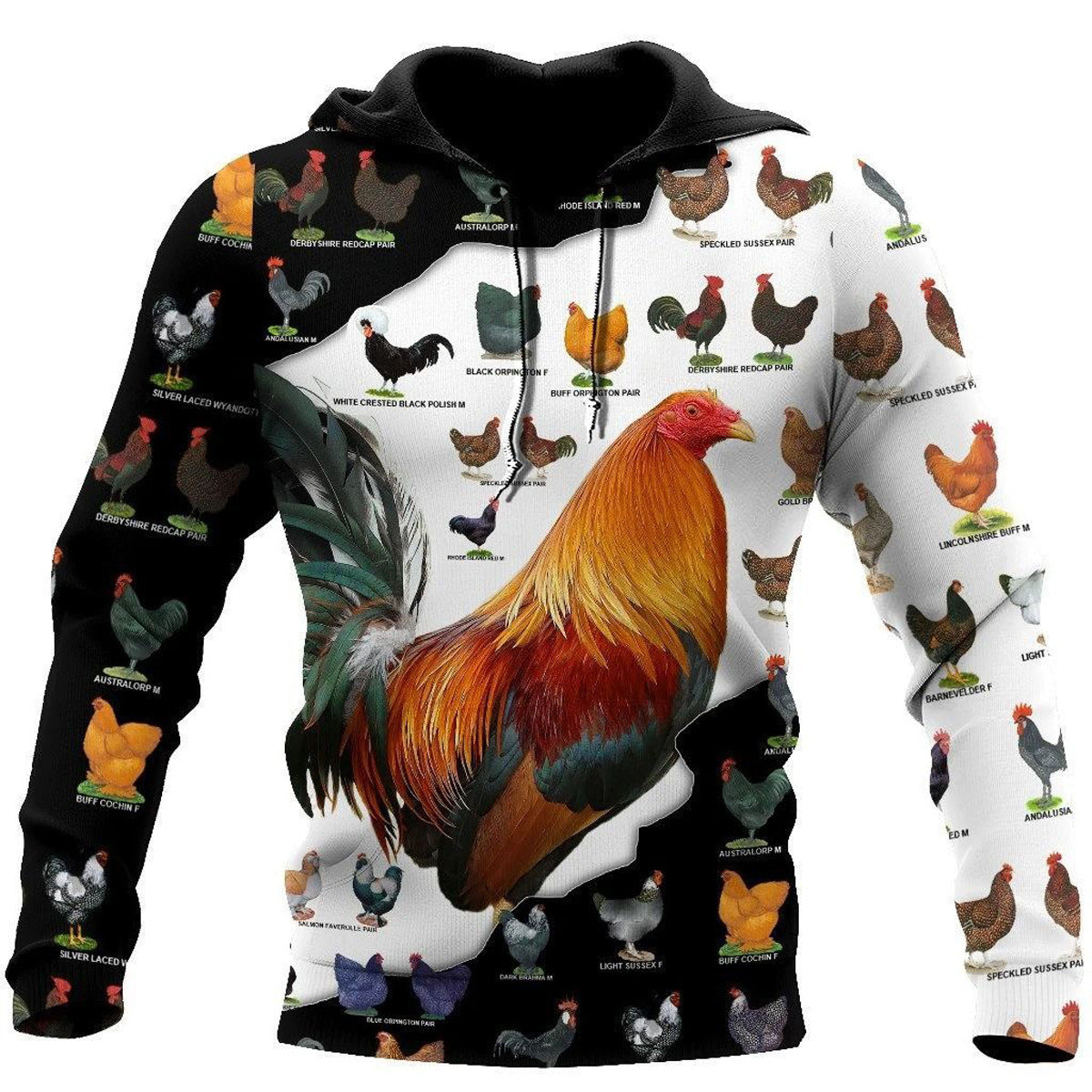 Men's Rooster Series Hooded One-Piece Bodywear 🐓🎭