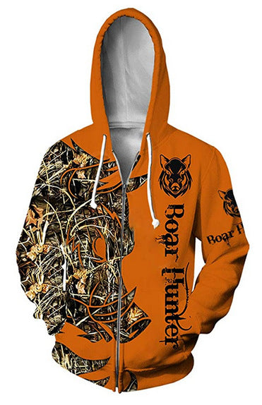 Boar Fighting Pig Series Oversized Hooded Pullover 🐗💥