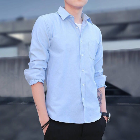 Men's Slim Fit Casual Business Long Sleeve Shirt 👔💼