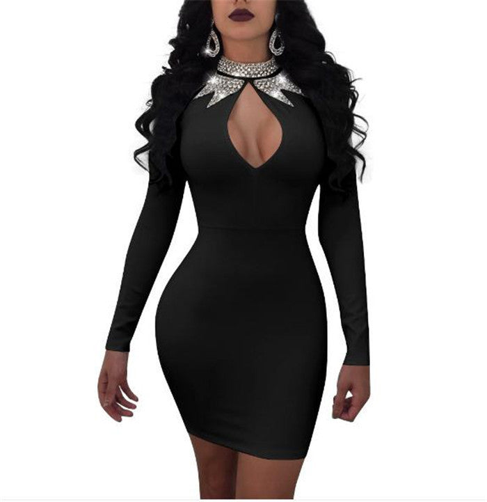 Women’s Long Sleeve Club Dress – Elegant Bodycon Night Out Style