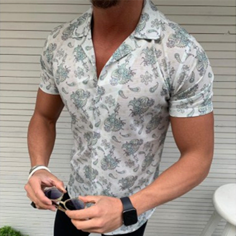 Men’s 3D Printed Short Sleeve Graphic Shirt 👕✨