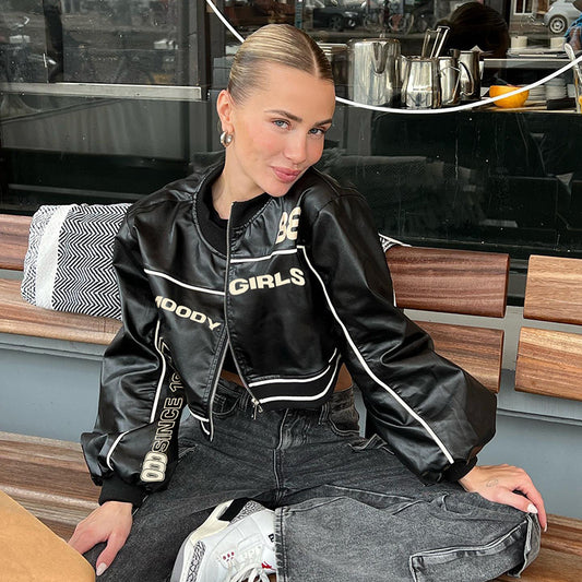Locomotive Short Leather Jacket Women's | Coat For Casual Adventure