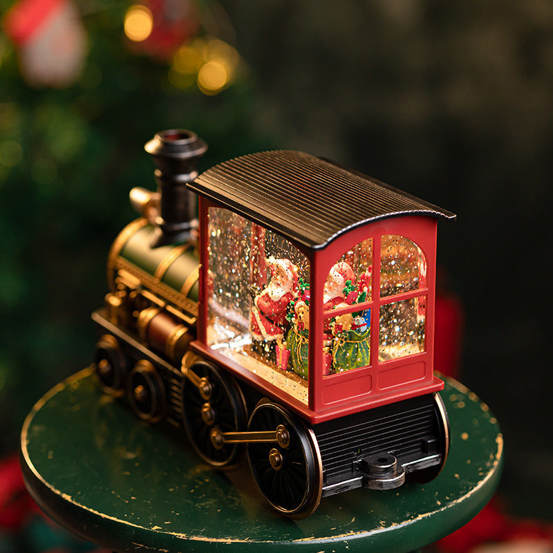 Christmas Train Music Box | Toy With Snow Crystal Ball Children's Toys